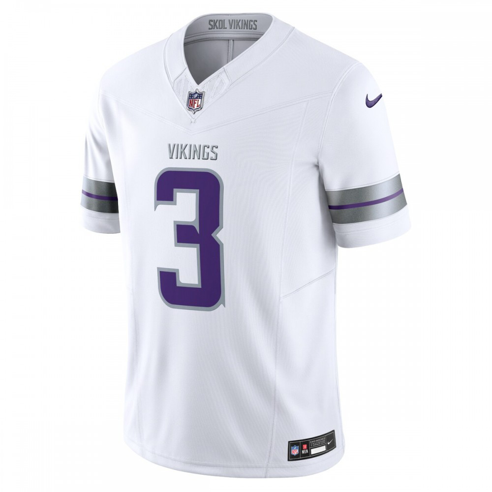 Jordan Addison Minnesota Vikings Nike Alternate Vapor F.U.S.E. Limited Jersey - White-GridironStore